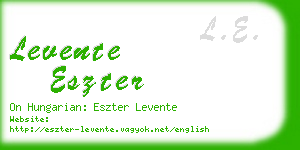 levente eszter business card
